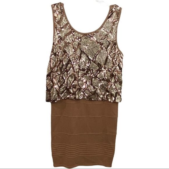 Wow Couture Sequin Cocktail Mini Dress Size Large - Picture 4 of 7